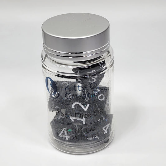 Black Galaxy 7 Piece Dice Set